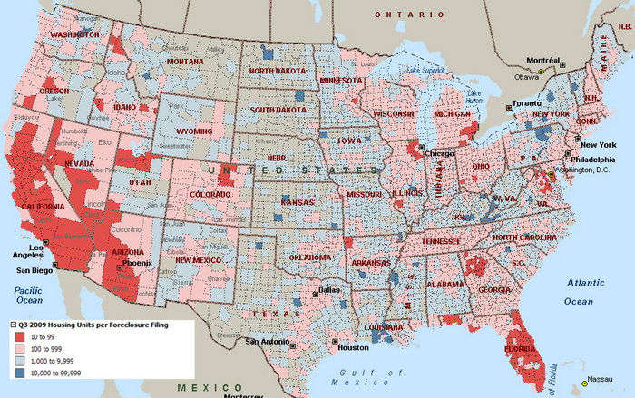 RealtyTrac Foreclosure Map