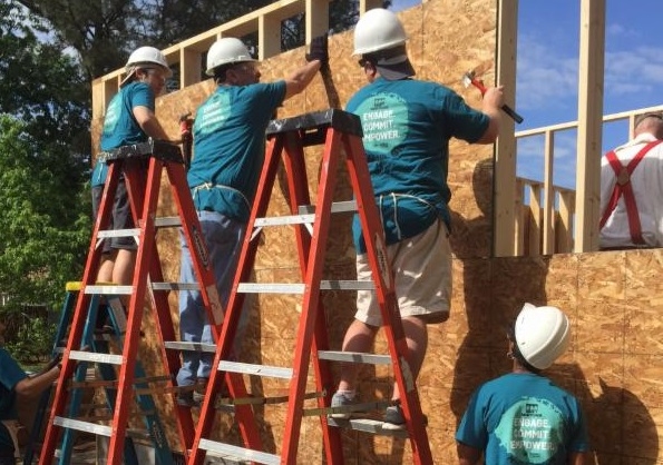 Staff from the Salisbury, Md. branch office of Mortgage Network Inc. spent the past weekend helping to build homes for needy families through Habitat for Humanity of Wicomico County