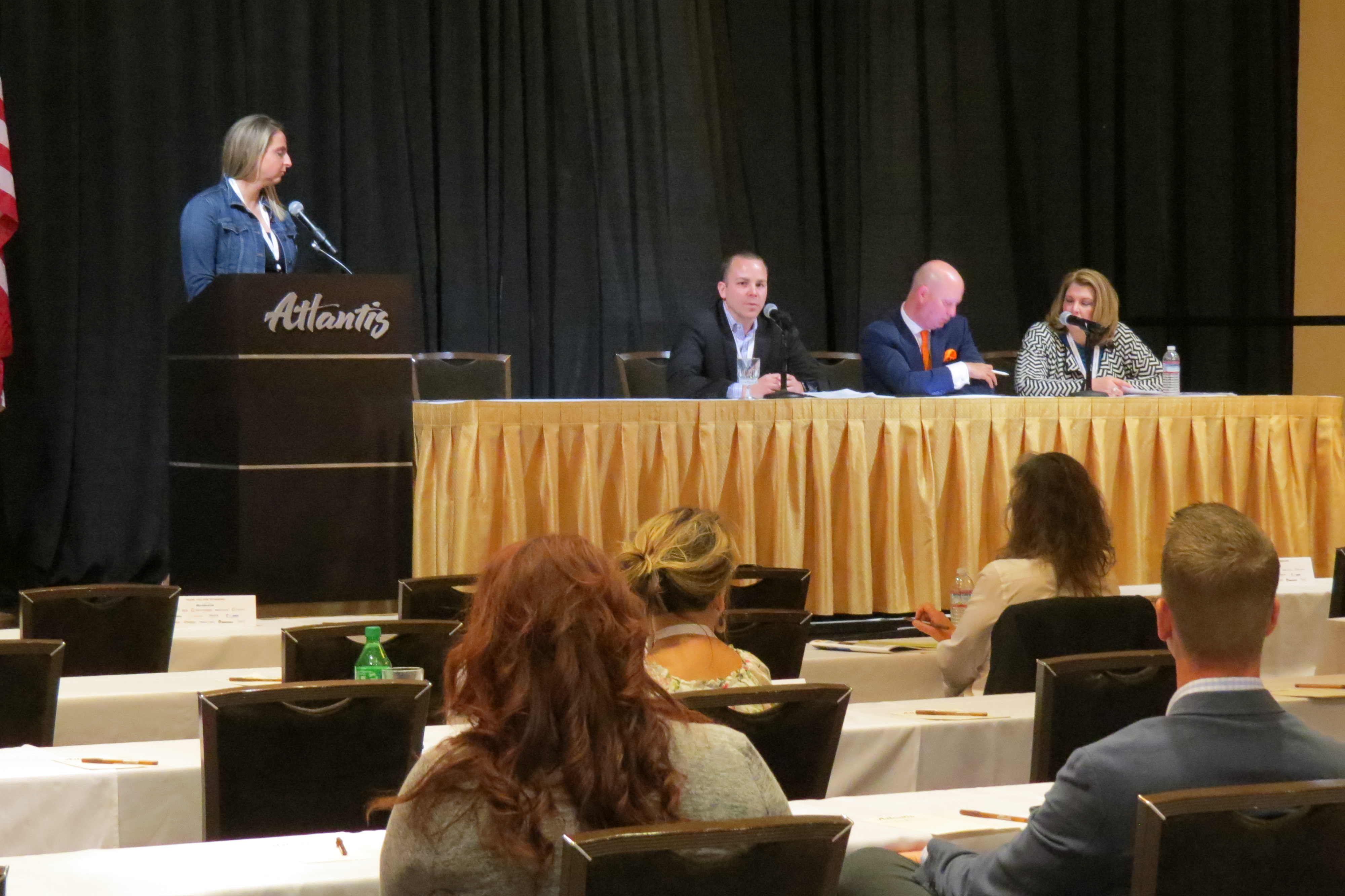 The Resident Screening Panel featured (from left to right) May Warrick of Acranet; Brett Waller of the Washington Multifamily Housing Association; Michael Saltz of Jacobsen, Russell, Saltz, Nassim &amp; DeLa Torre; and Christi Lawson of Foley &amp; Lardner LLP
