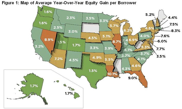 Homeowners with mortgages have collectively seen their equity increase 11.8 percent year-over-year during the third quarter, representing a 12-month gain of $870.6 billion, according to new data from CoreLogic