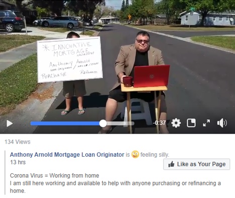 IMS Loan Originator Anthony Arnold informs all that he is open for business with the help of his son via Facebook. Look for “Anthony Arnold Mortgage Loan Originator” via Facebook