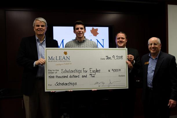 McLean Mortgage Corporation has underwritten nine college scholarships on behalf of the Scholarships For Eagles Program