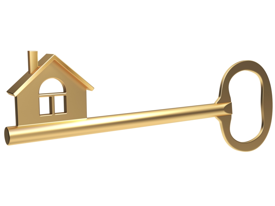 Gold House Key 