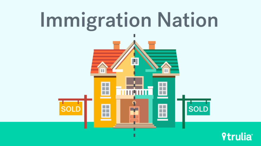 In the pursuit of the American dream, immigrant households are gaining ground on native-born Americans in terms of homeownership rates, according to a new report issued by Trulia
