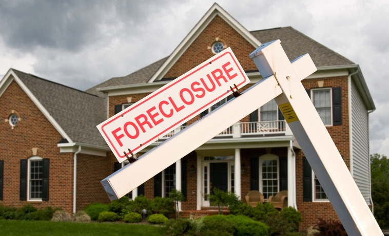 Residential foreclosure activity last month dropped to its lowest level since November 2005
