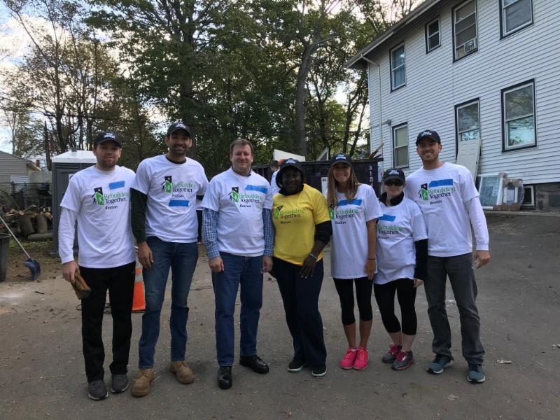 Employees of Mortgage Network Inc. recently spent time rebuilding the home of Sueheil Campbell, a widow whose husband was one of the first soldiers killed in the Iraq War