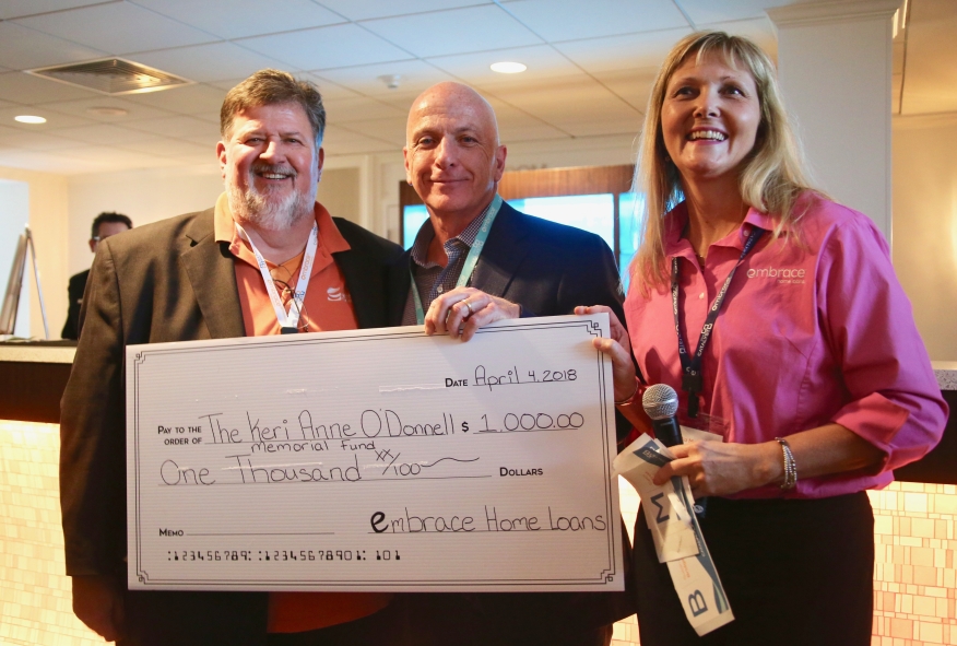 Frank O’Donnell, Senior Regulatory Compliance Analyst-Project Coordinator/AVP; Dennis Hardiman Embrace Home Loans CEO; and Claudia Mobilia, Senior Vice President of Operations (photo credit: Charlotte Saul)