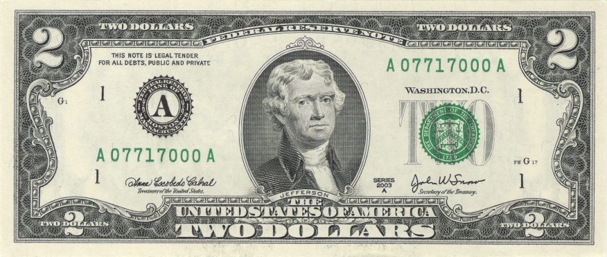 Two dollar bill