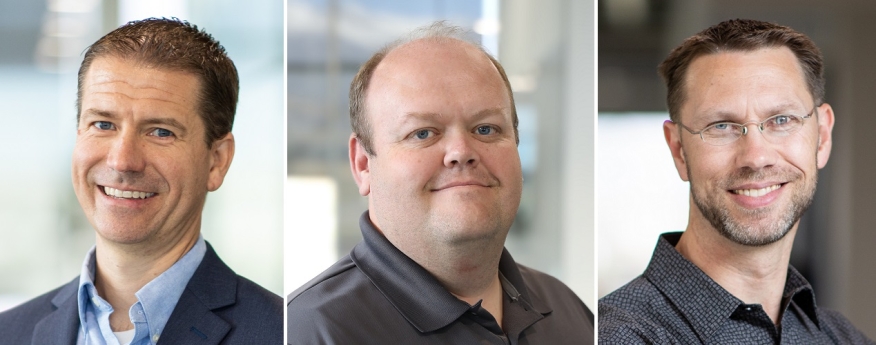 Kent Besaw as VP of customer success; Kevin McKenzie as VP of finance; and Shane Westra as VP of product