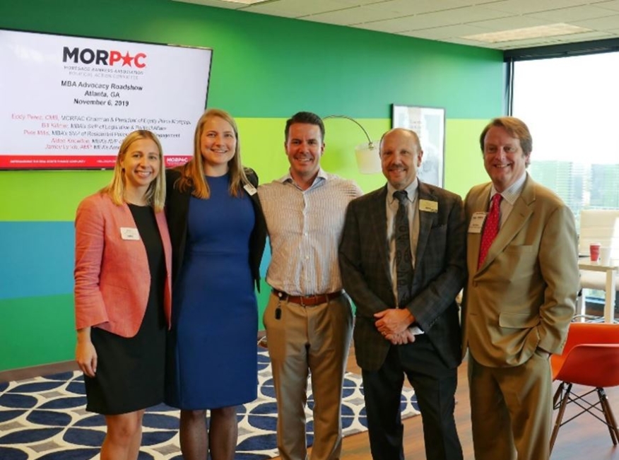 MORPAC Chairman Eddy Perez, CMB, president of Equity Prime Mortgage, hosted the MBA Advocacy Roadshow’s first stop in Atlanta, as MBA staff leaders provided an update on key legislative and regulatory priorities