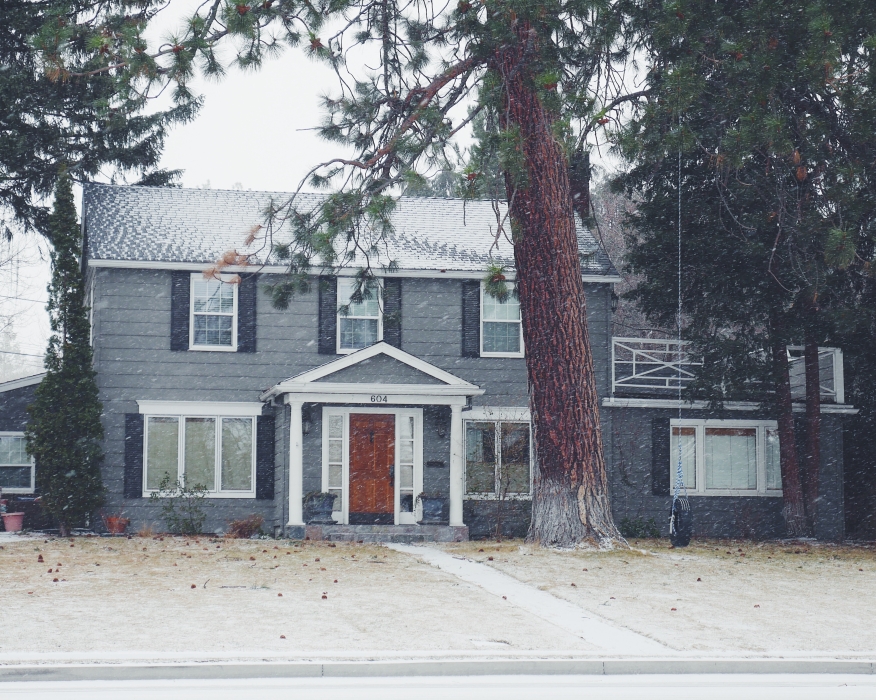 House in the winter.