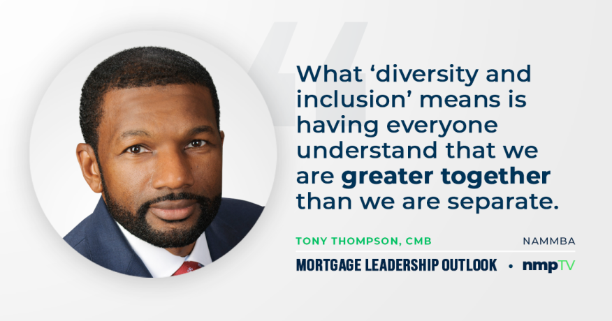 J. Tony Thompson, CMB, founder and CEO of the National Association of Minority Mortgage Bankers of America