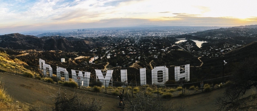 View of LA from the Hollywood sign.