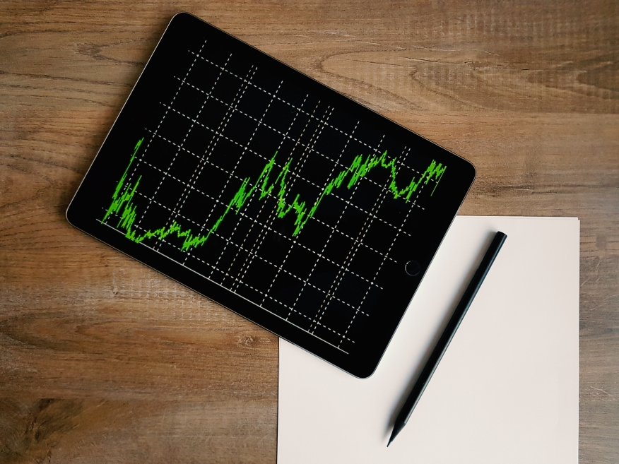 Chart tracking rates on iPad.