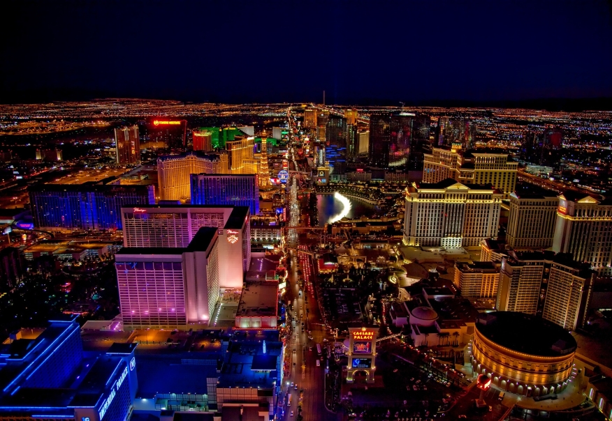 Aerial view of Las Vegas.