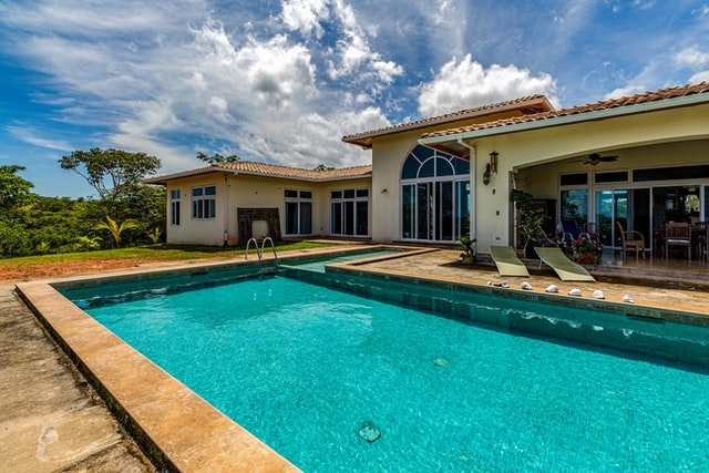 Nice house with a pool in the backyard.