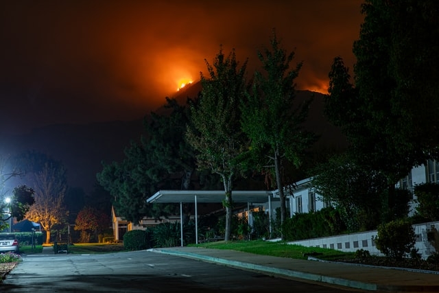 Wildfire in California.