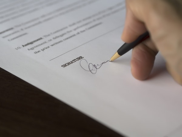 Person signing an application.