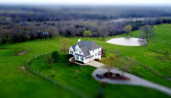 House in rural Kansas town. 