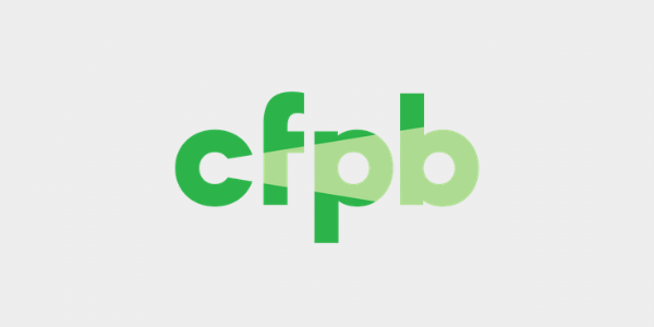 CFPB (Consumer Financial Protection Bureau) logo set on a grey bg