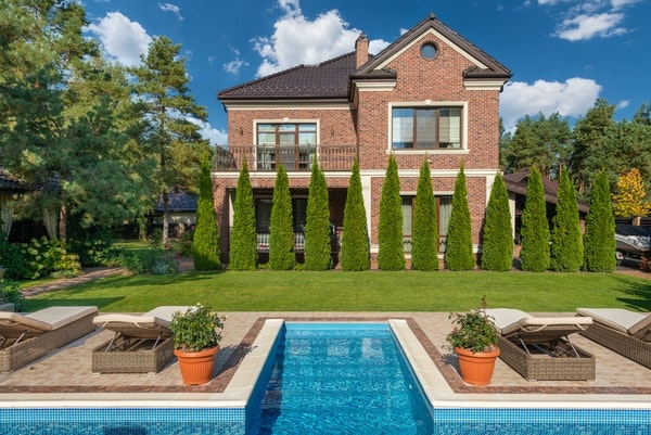 House with pool in the backyard.