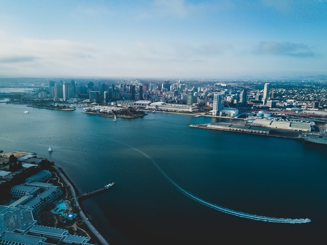 Aerial view of San Diego.