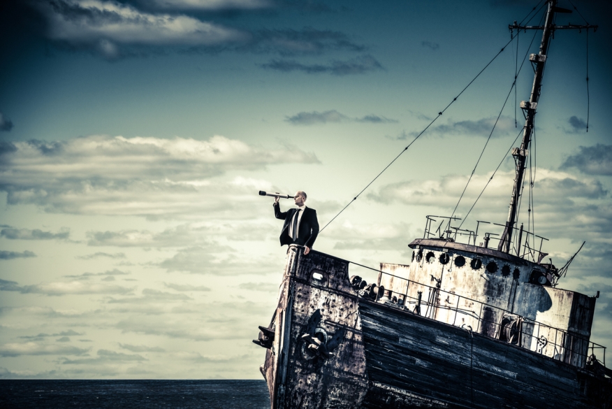 A Mortgage Banker on a ship looks to the horizon for changes in the market.