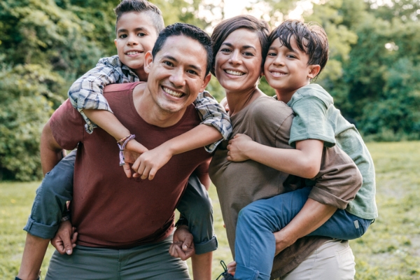 Photo of a Hispanic family. Credit: iStockphoto.com/kate_sept2004.