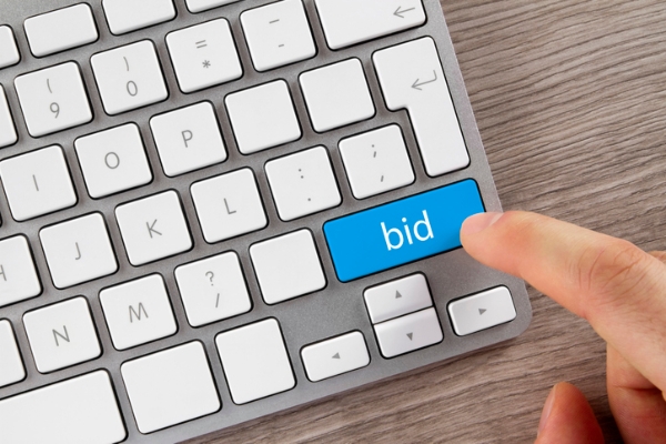 Photo of a keyboard with the word bid on it. Credit: iStockphoto.com/anilakkus