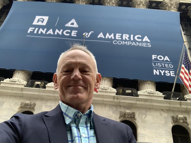 Bill Dallas ringing the NYSE bell on April 1, 2020