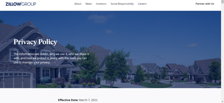 Zillow privacy policy