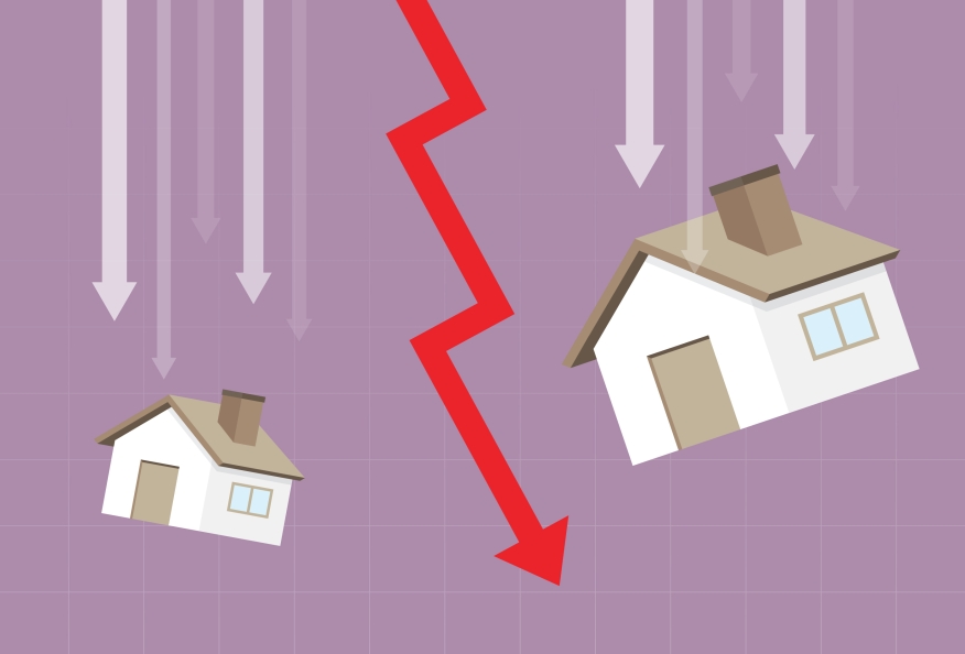 home equity falls