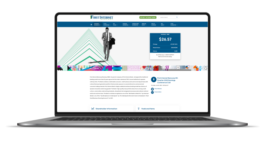 First Internet Bancorp Website