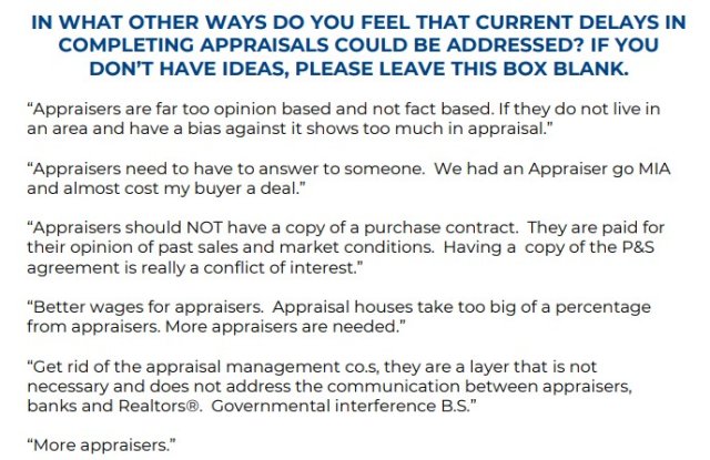 appraiser feedback