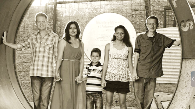 Mike Kortas and his family