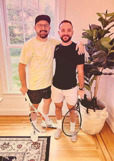 James Allen and his tennis teammate, Max Castrogiovanni