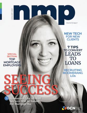 Zonda Chief Economist Ali Wolf on the cover of the January 2021 edition of NMP Magazine.