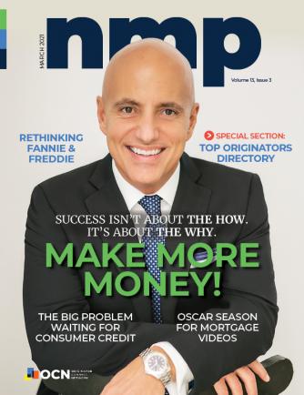 Eric Mitchell smiling on the cover of NMP Magazine's March issue.