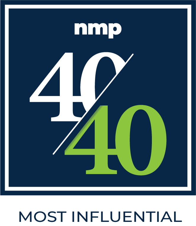 NMP Magazine's 40 under 40 logo