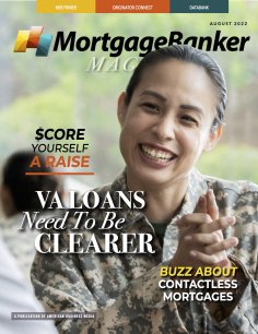 A veteran on the cover of Mortgage Banker's August 2022 Issue